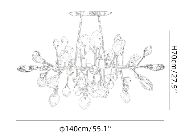 French light Luxury Crystal Chandelier