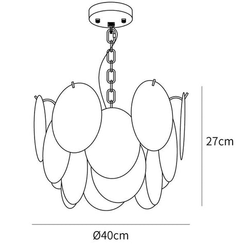 Glass Disc Chandelier