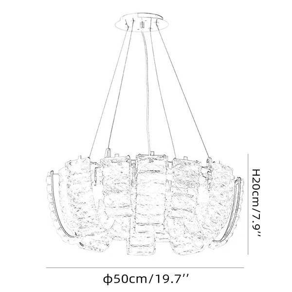 Crystal Chrome Chandelier