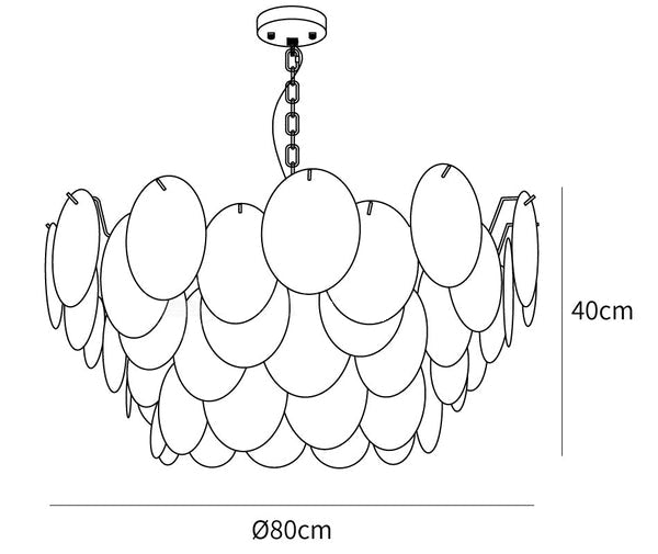 Glass Disc Chandelier