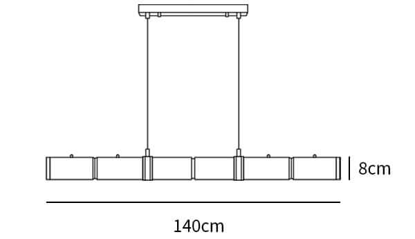 Alabaster Pillar Linear Chandelier