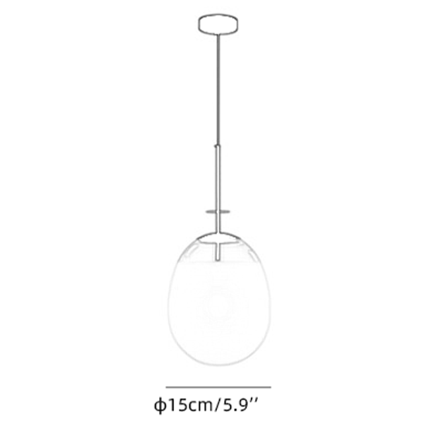 Oval Crystal Pendant Light